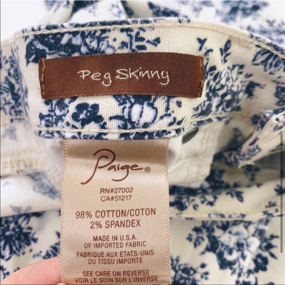 PAIGE Peg Floral Skinny Jeans - Picture 4 of 6